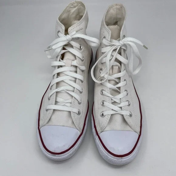 Converse Chuck Taylor All Star High Top White Canvas Sneakers M7650 Y2K M 10 W12 - Picture 4 of 13